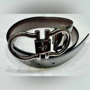 Salvatore Ferragamo reversible and adjustable Gancini belt w/ detachable buckle